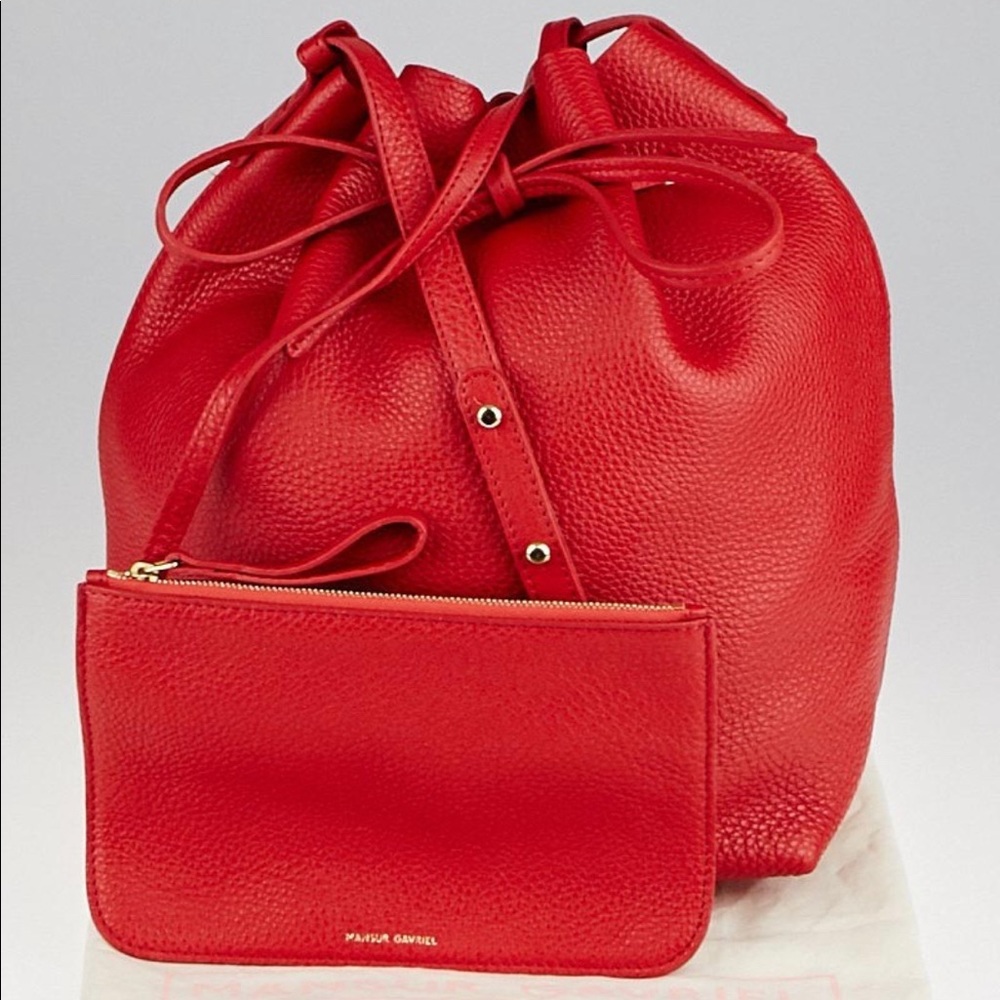 Mansur Gavriel BUCKET BAG TUMBLE - FLAMMA